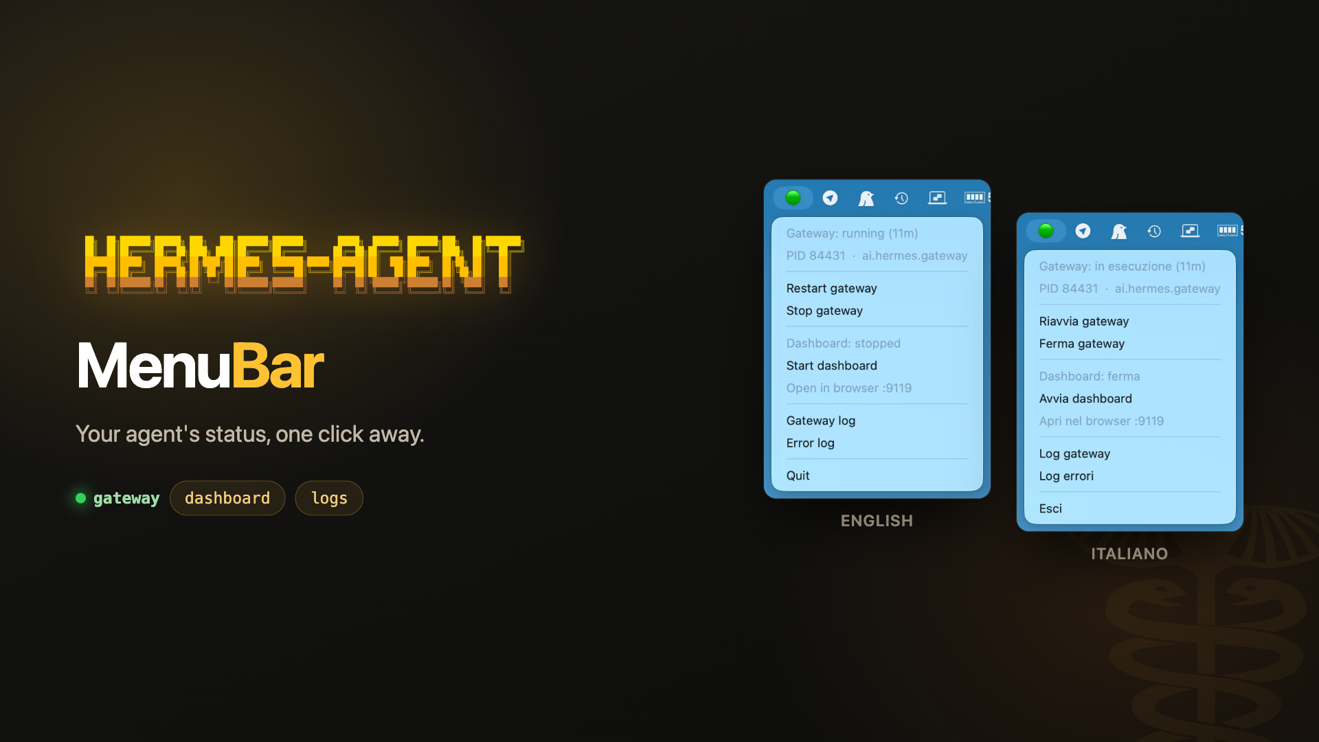 HermesMenuBar — Hermes Agent in Your Mac Menu Bar